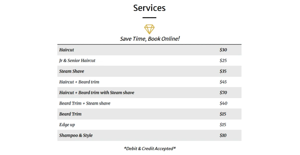 Services with Booking System